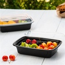 28 oz Togo Containers with Lids Black 150 Set