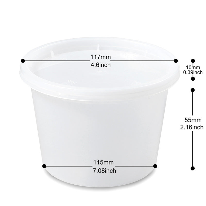 12 oz Disposable Soup Cups With Lids Plastic 240 Set