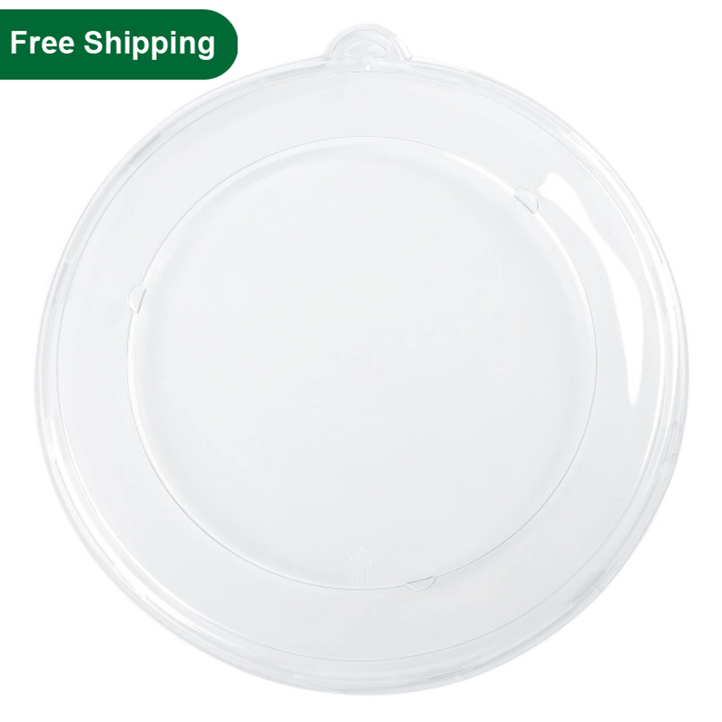 Flat Lids for 30 oz Salad & Soup Bowls (FRB30S) Clear Plastic 500 pcs