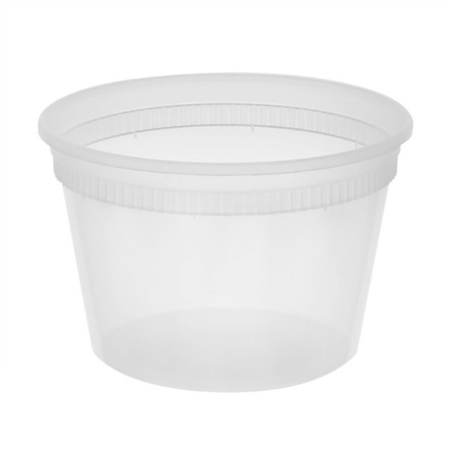 16 oz Plastic Soup Container With Lids To Go 240 Set