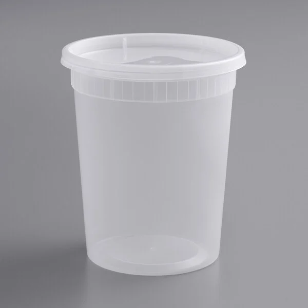 32 oz Soup Containers With Lids Disposable Plastic 240 Set