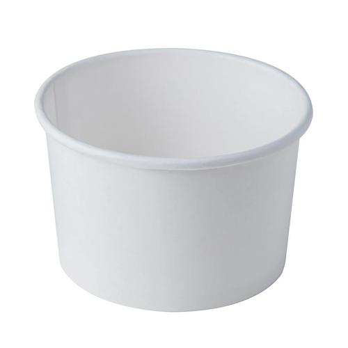 16 oz Paper White Ice Cream Container 500 pcs