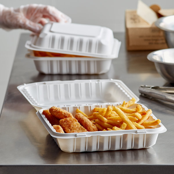 9" Plastic Eco Clamshell 150 pcs - KD