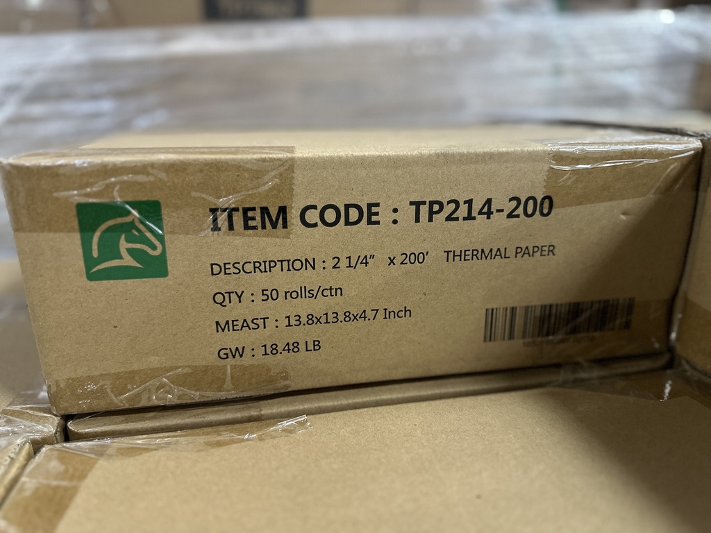 2 1/4" x 200' BPA Free Thermal Paper(50rolls/ctn)