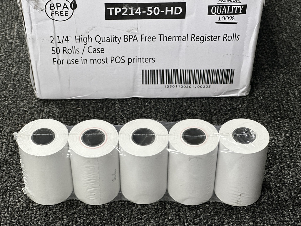 Heavy Duty 2 1/4" x 50' BPA Free Thermal Paper (50rolls/ctn)