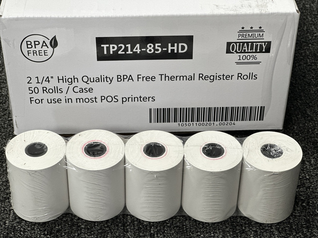 Heavy Duty 2 1/4" x 85' BPA Free Thermal Paper(50rolls/ctn)