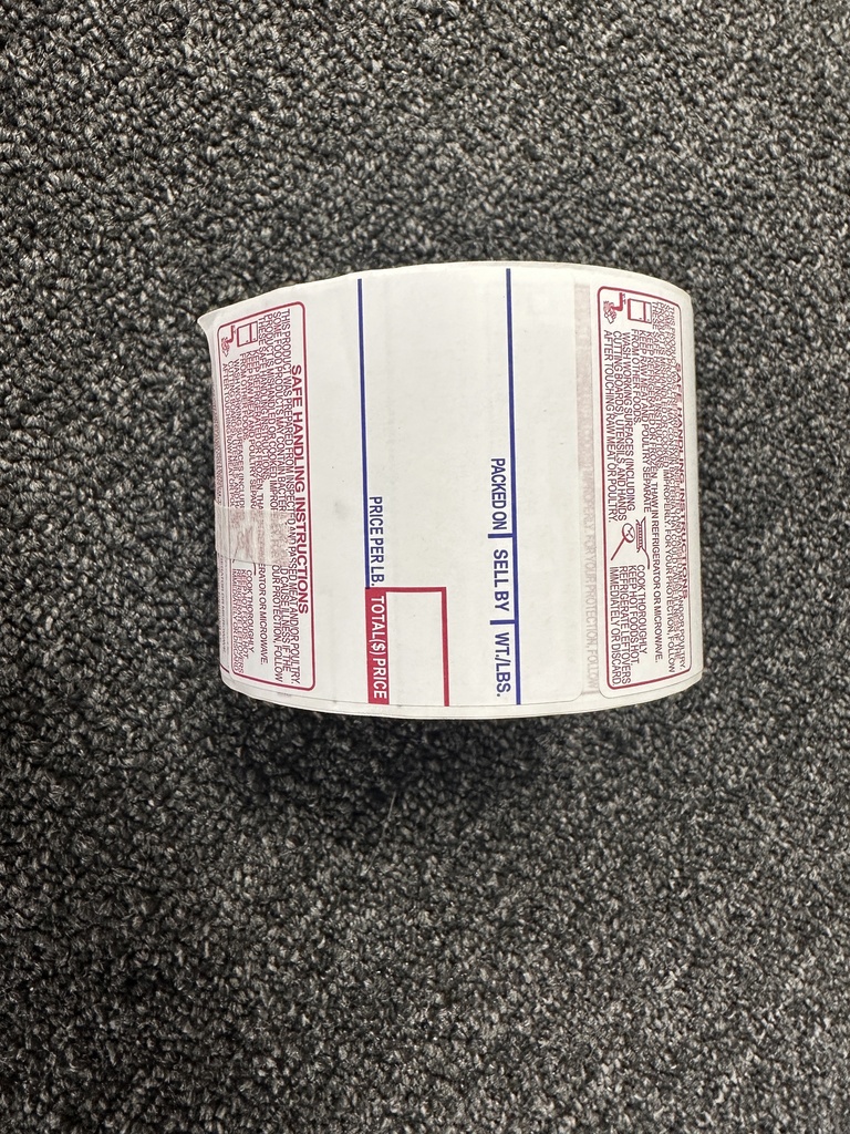 Printed Direct Thermal Labels with a 1.5" Core