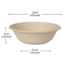 32 oz Disposable Salad Bowls Heavy Duty 500 pcs (ONGI/RED POKE)