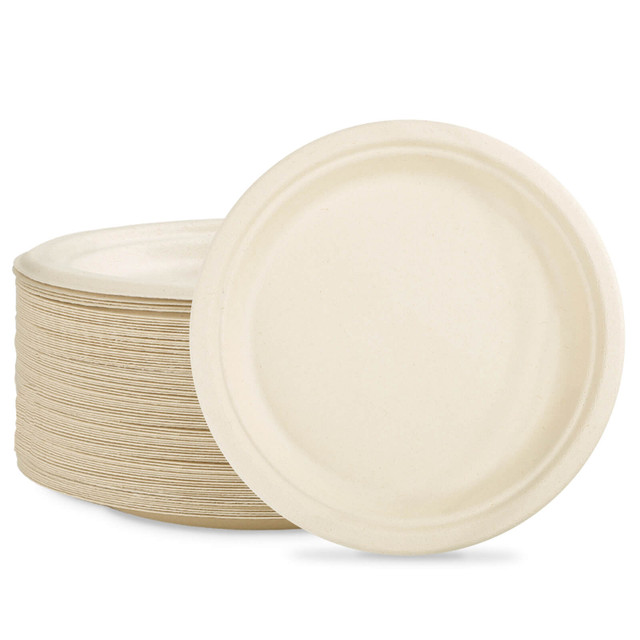 9" Microwavable Paper Plates Biodegradable 500 pcs