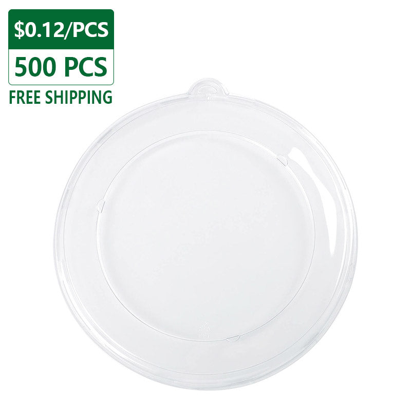 Flat Lids for 30 oz Salad & Soup Bowls (FRB30S) Clear Plastic 500 pcs