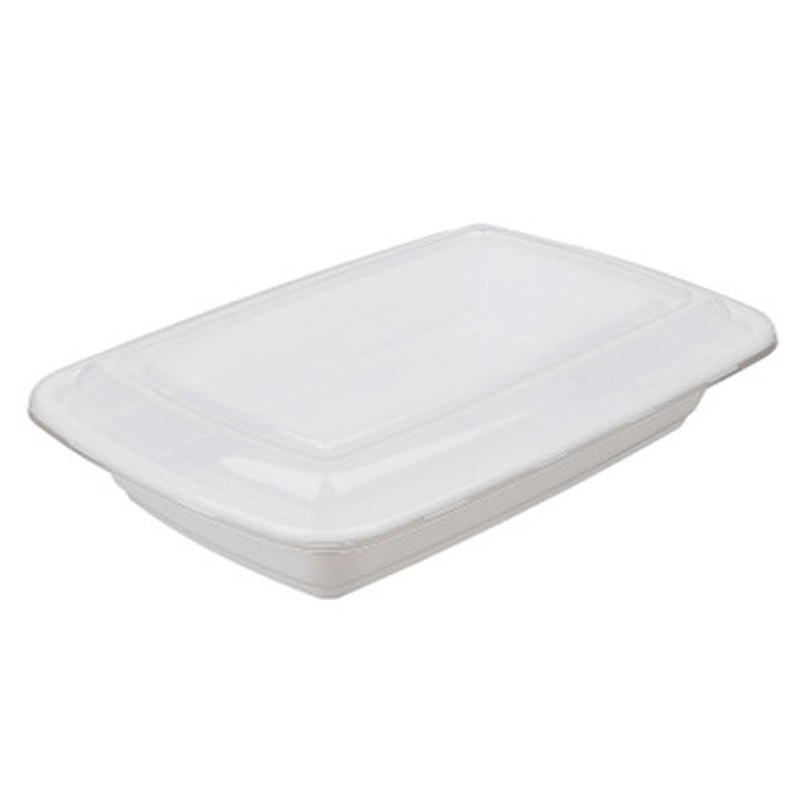 28 oz Food Containers To Go with Lids White 150 Set