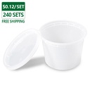 12 oz Disposable Soup Cups With Lids Plastic 240 Set