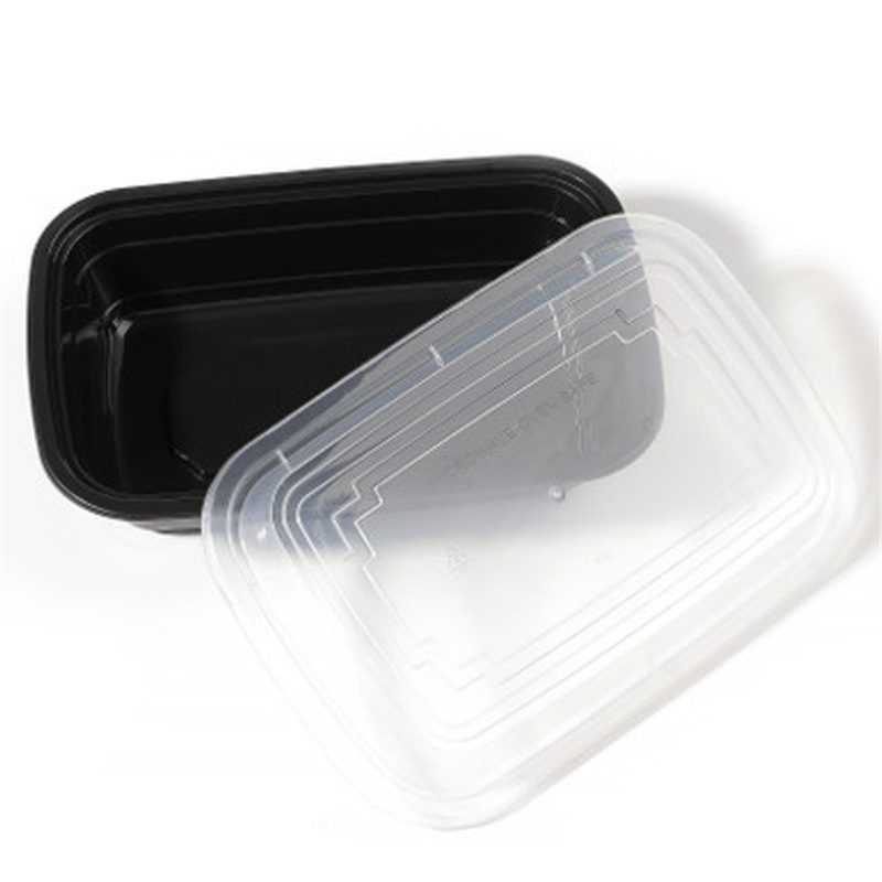 16 oz Bulk To Go Containers with Lids Black 150 Set