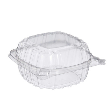 5.8"x5.8"x2.8" Clear Plastic Clamshell Containers Recyclable 500 pcs