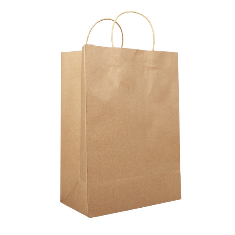 Small Kraft Brown Paper bags with Handles Bulk 250 pcs