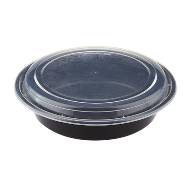 48 oz Plastic Togo Bowls with Lids Disposable 150 Set