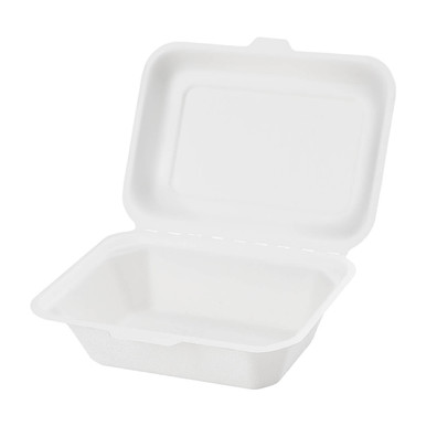 7"x5"x2.6" Compostable Clamshell Containers 600 pcs