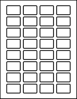 1"x1.5" Rectangle Blank Label 32 Labels Per Sheet/100 Sheets