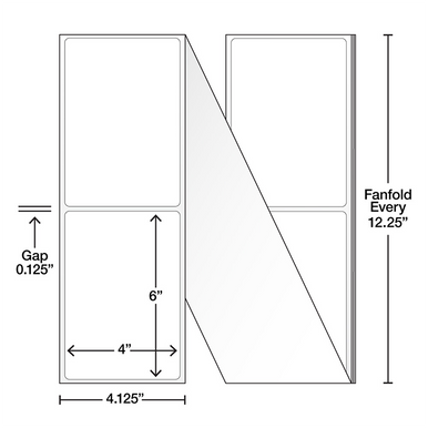 4"x6" Direct Thermal Label-3000/Case