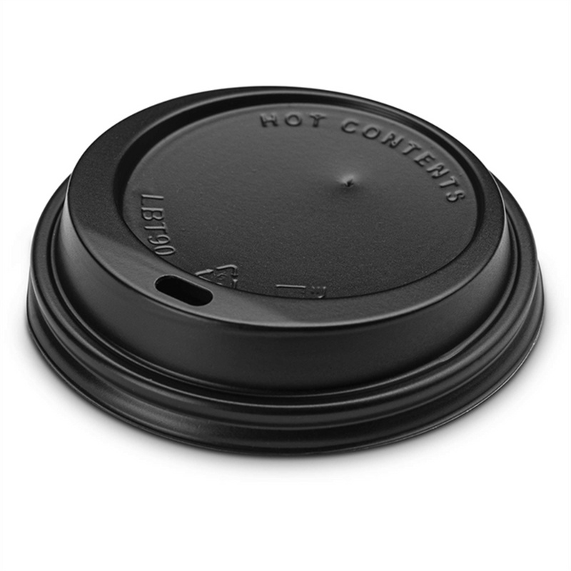 Disposable Black Plastic Coffee Cup Lids 1000 pcs