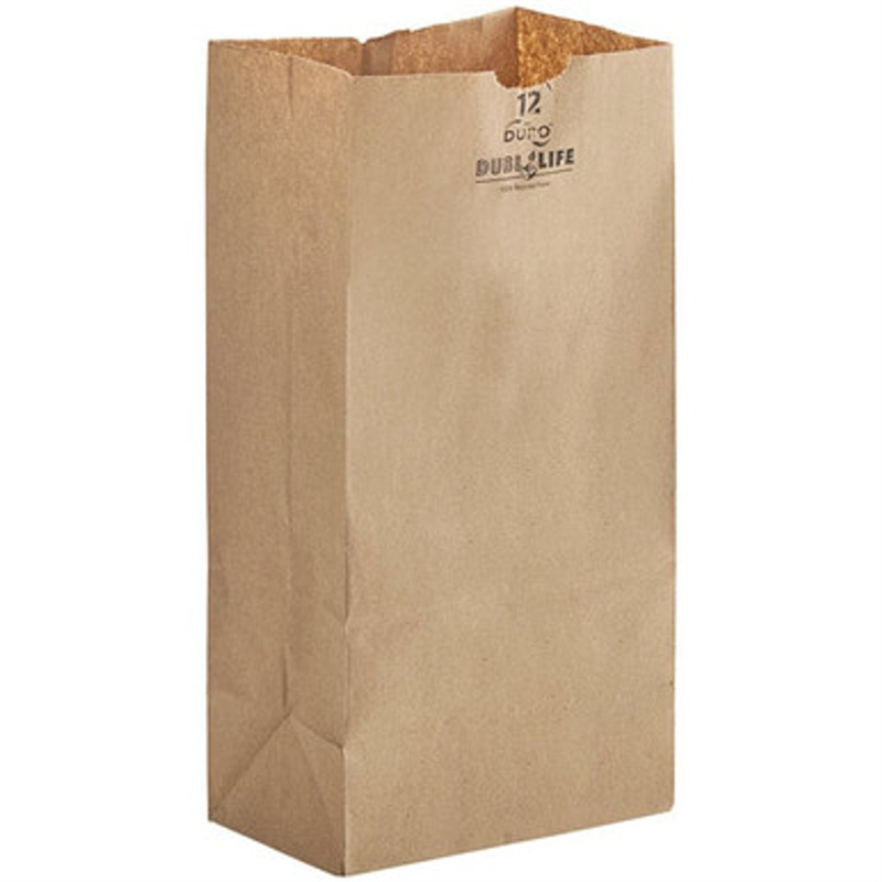 DURO 12 inch Brown Paper Bag Wholesale 400pcs