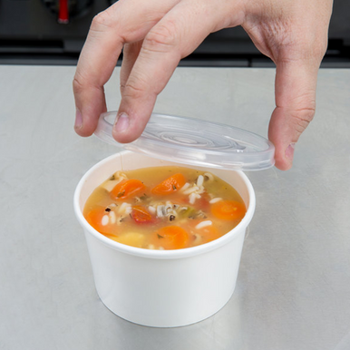 Disposable Clear Plastic lids for 8oz/12oz/16oz Soup Cups 500pcs