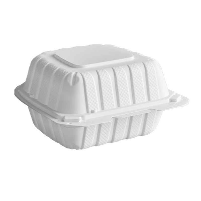 6"X6" Microwaveable Mineral-Filled Plastic Clamshell Food Containers 250pcs