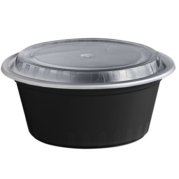 36oz plastic bowl black 150 set