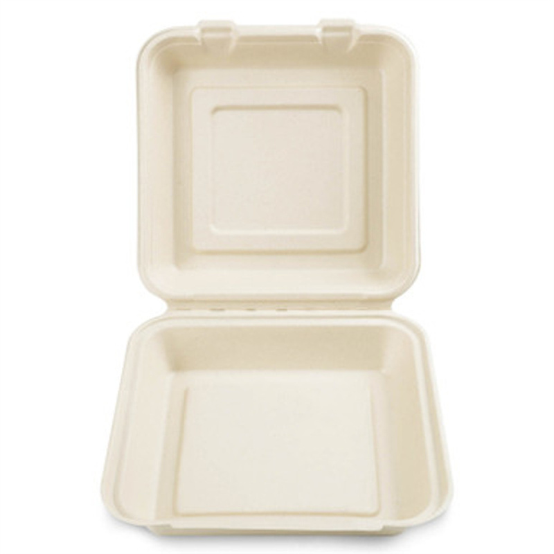 10" Fiber Clamshell Natural-PFAS FREE 200pcs