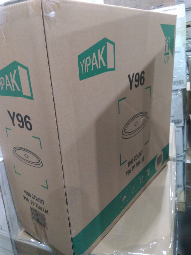 Y96 PP Flat Lids for 8~12 oz Soup Cup 1000pcs