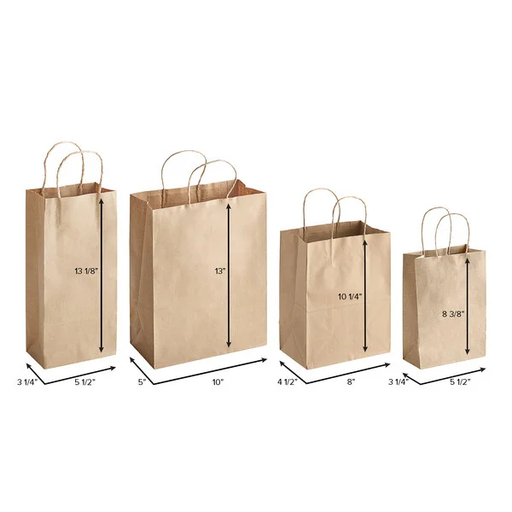 Kraft Paper Customizable Shopping Bag with Handles