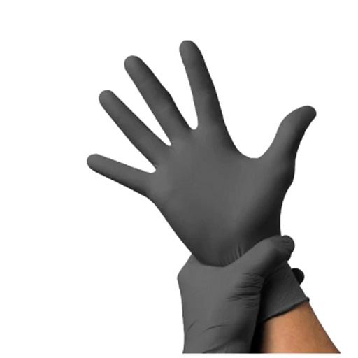 [Nitrile Glove L Black 1000-] Black Nitrile Glove Large 1000 Pcs