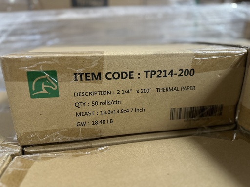 [TP214-200R] 2 1/4" x 200' BPA Free Thermal Paper(50rolls/ctn)