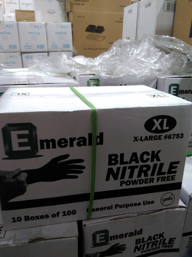 [Nitrile Glove XL Black-1000] Nitrile Glove Extra Large Black 1000 Pcs