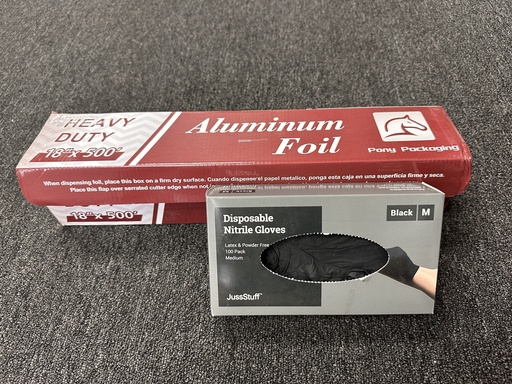[Alf18+Black M Glove] 18 Aluminum Foil with Black Medium Glove