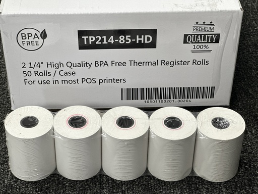 [TP214-85-HD] Heavy Duty 2 1/4" x 85' BPA Free Thermal Paper(50rolls/ctn)