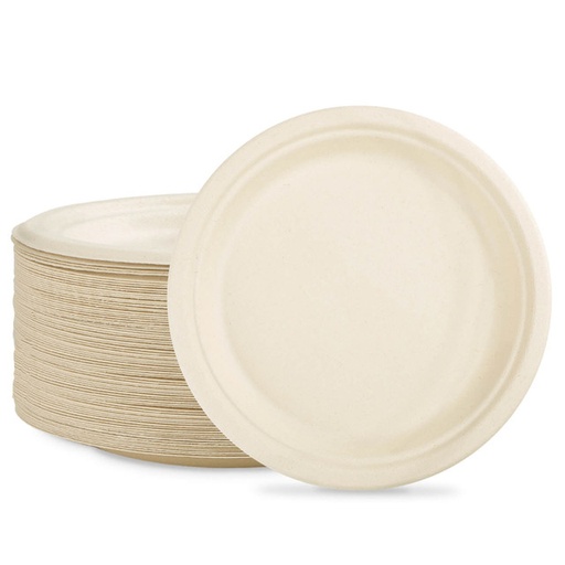 [FP90N] 9" Microwavable Paper Plates Biodegradable 500 pcs