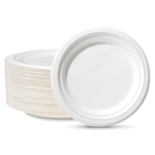 [FP70W] 7" Eco Friendly Disposable Plates Microwavable 1000 pcs