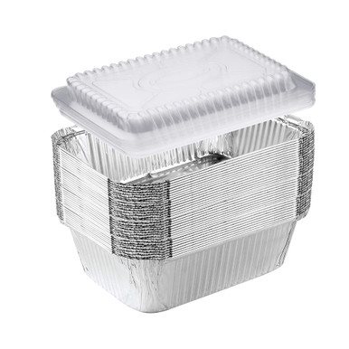 [AL705 Dome Lid] Clear Plastic Lids For 1 lb Rectangular Aluminum Foil Trays 1000 pcs (705)