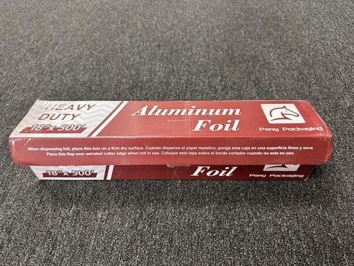 [ALF18H RD] 18''x500' Heavy Duty Aluminum Kitchen Foil Rolls 1 Count