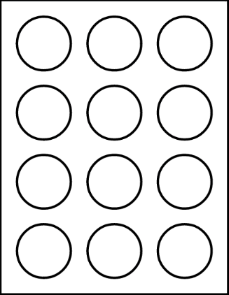 [MB-C012] 2" Round Blank Label 12 Labels Per Sheet/100 Sheets