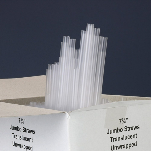 [7.75STRAW BOX] 7.75" Clear PLastic Drinking Straws 1 Box