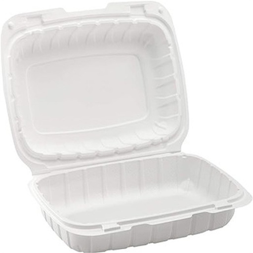 [PP206-KD] 9''x6 ''Mineral-Filled Plastic Clamshell Food Containers 150pcs